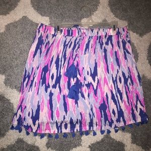 Lilly Pulitzer tassel tube top or skirt